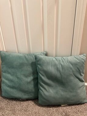 Teal Decorative Throw Pillow Pair - Unbranded